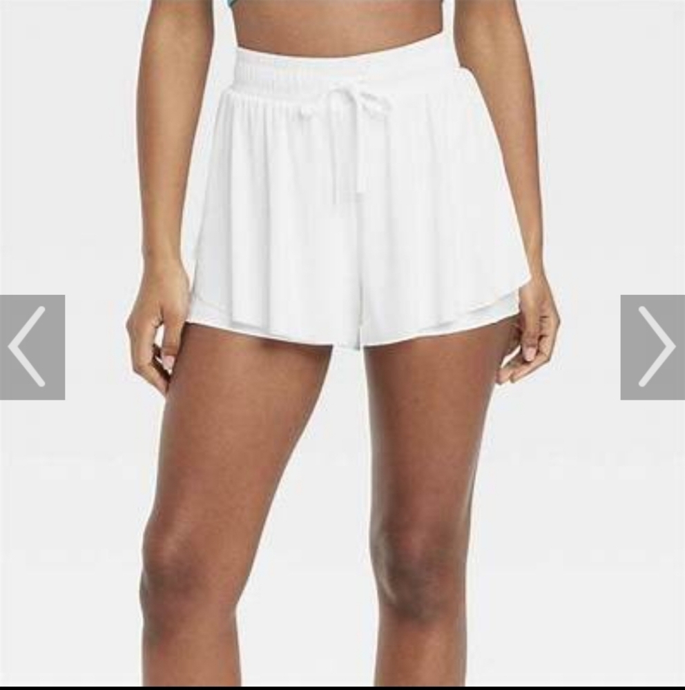 Women's Double Layer Woven Mid-Rise Shorts 2.5" - JoyLab™ White L: Lightweight,